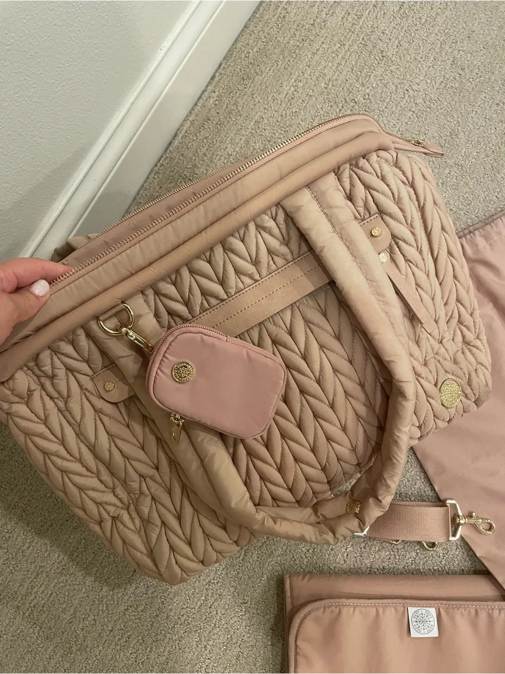 HAPP Paige Carryall Dusty Rose - Diaper Bag